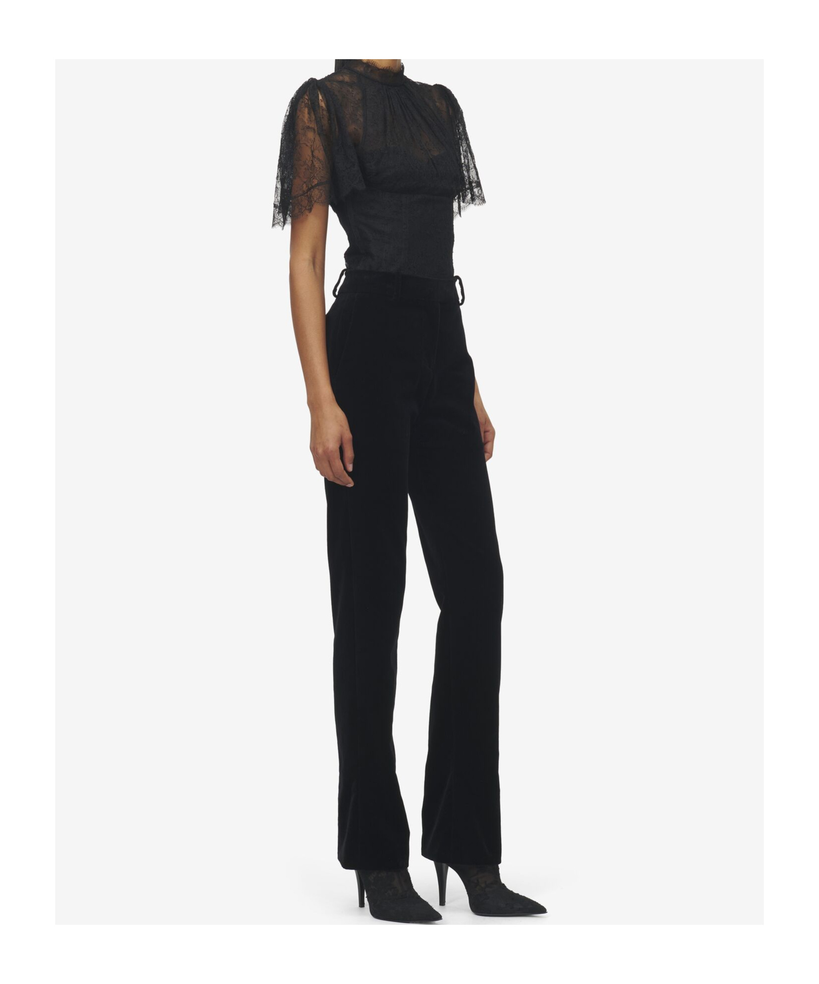 Alexander Mcqueen Belt Loop Suit Pants In Black