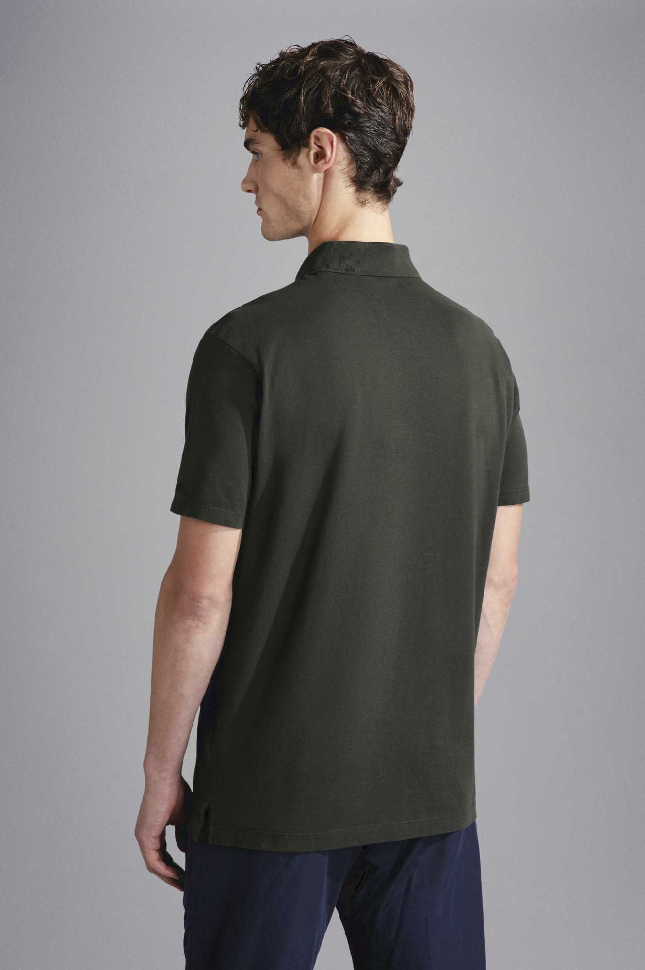 Shop Paul & Shark Garment-dyed Cotton Polo Shirt In Black
