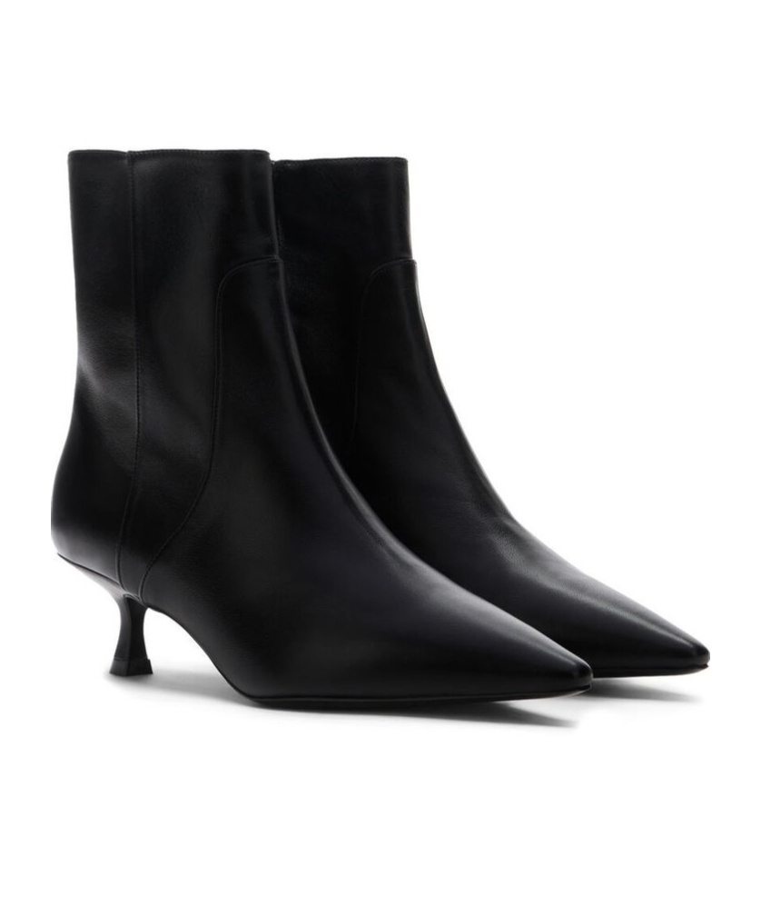 Stuart Weitzman Naomi Stretch Suede Ankle Booties In Black