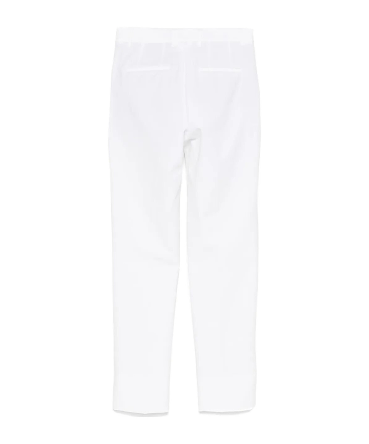 Incotex Pantaloni In Misto Cotone Con Gamba Affusolata In White