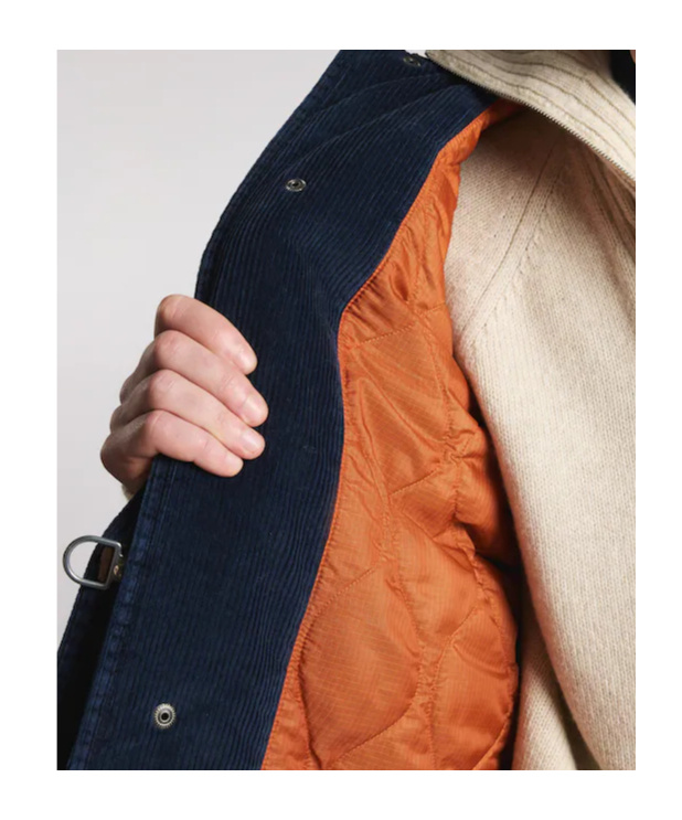 Fay Toggle Fastening Corduroy Jacket In Blue