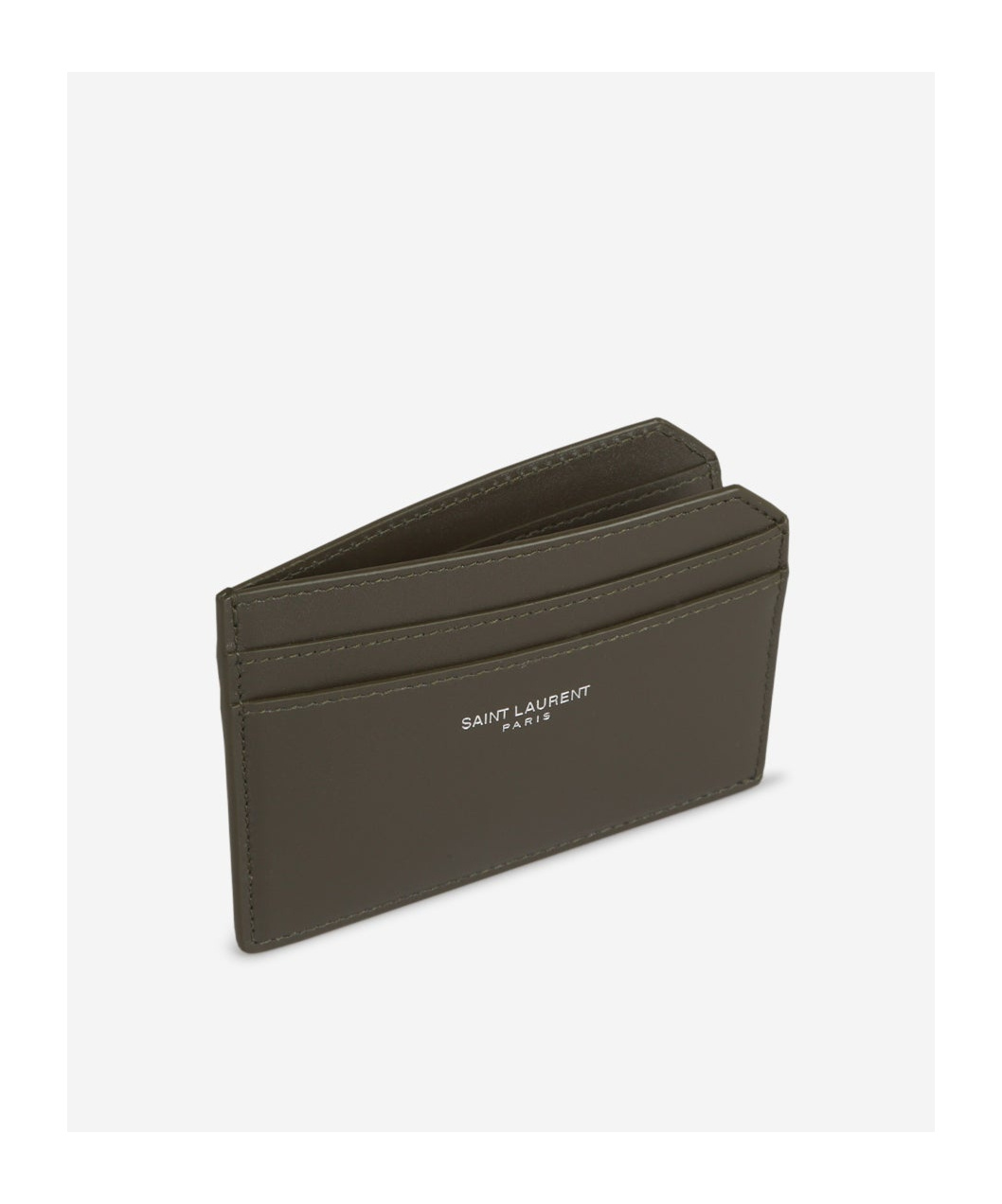 Saint Laurent Logo Card Holder In Black