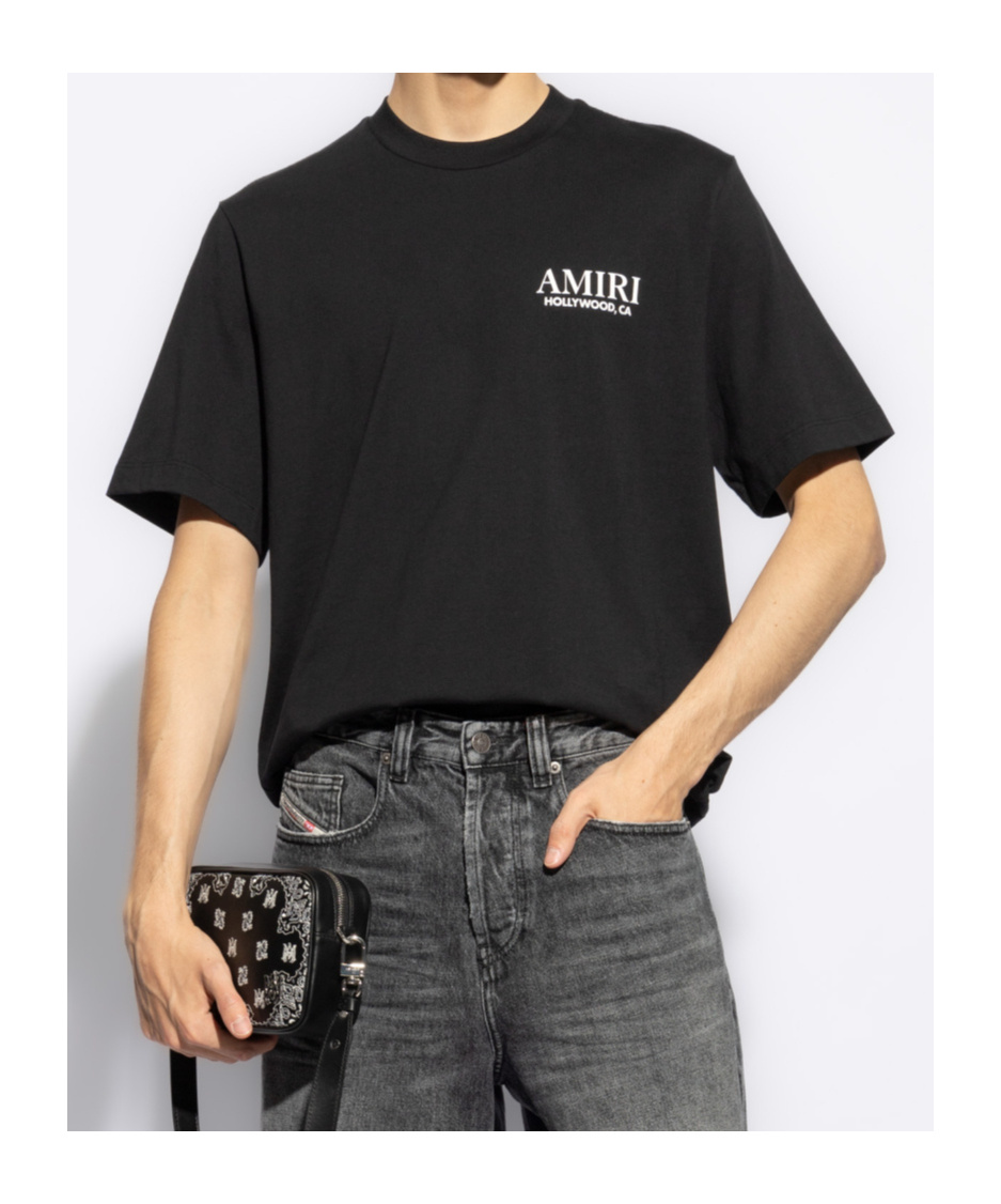 Amiri Tshirt Con Logo In Black