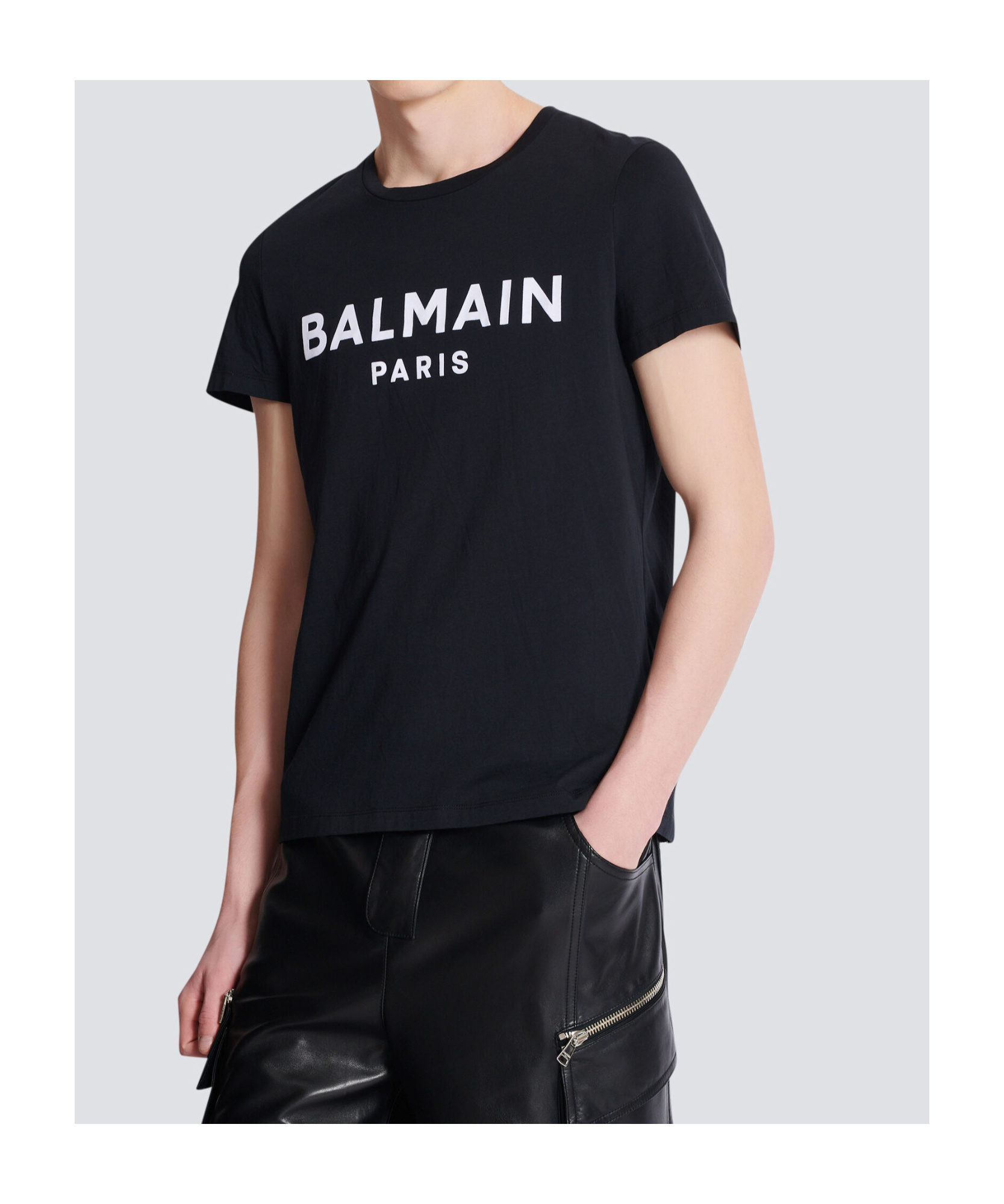 Shop Balmain T-shirt With Paris Print