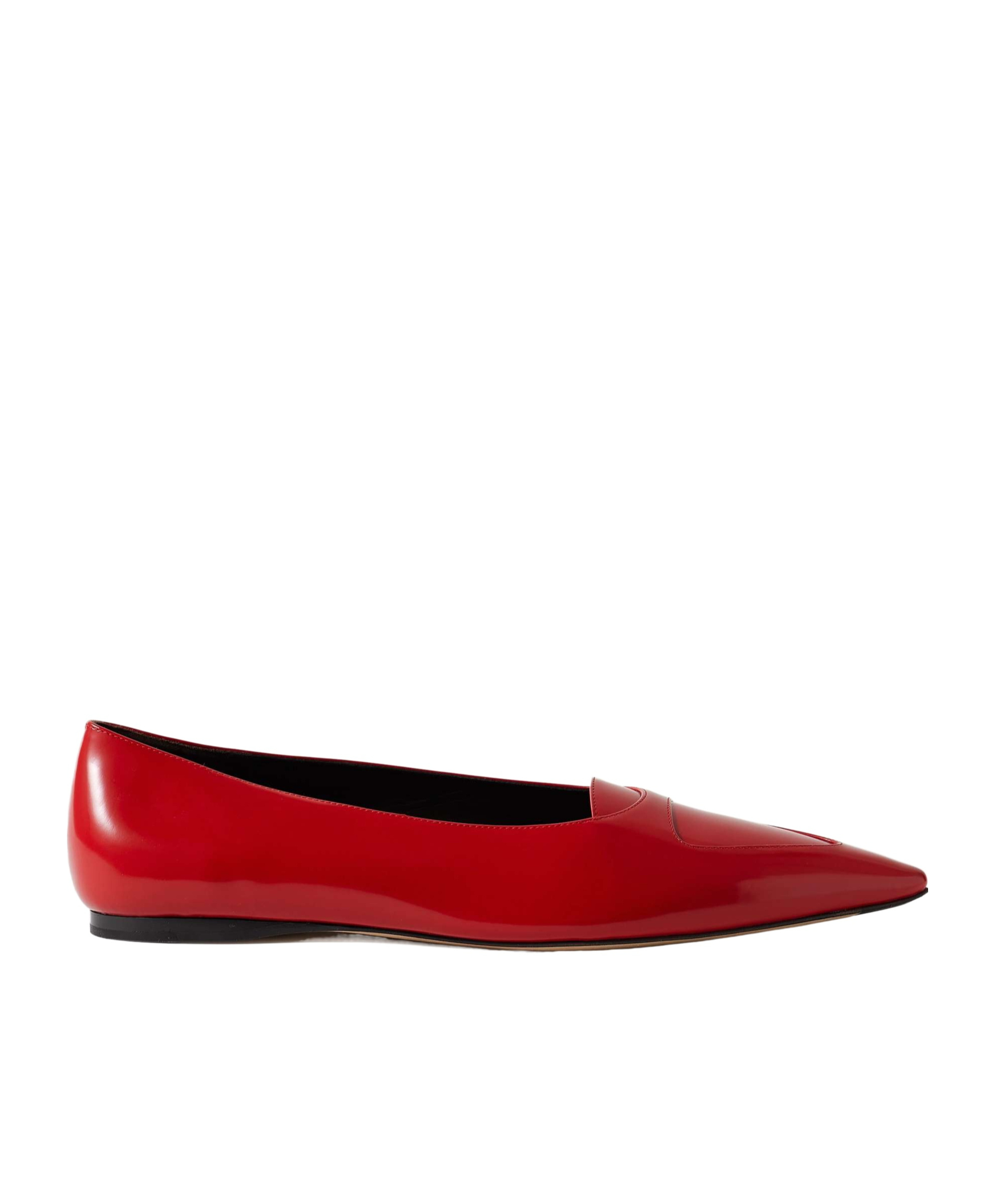 The Row Pointed Toe Ballet Flats In Red