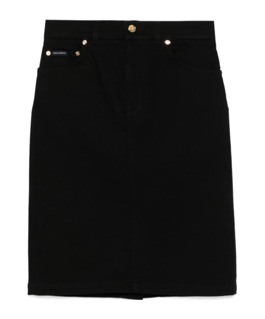 Dolce & Gabbana Midirock Aus Denim In Black