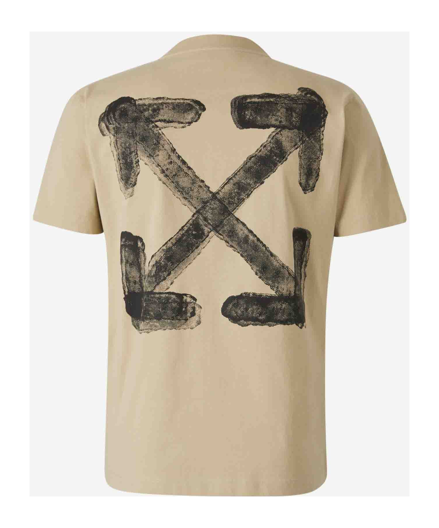 Off-white Spray Arrow T-shirt In Nude