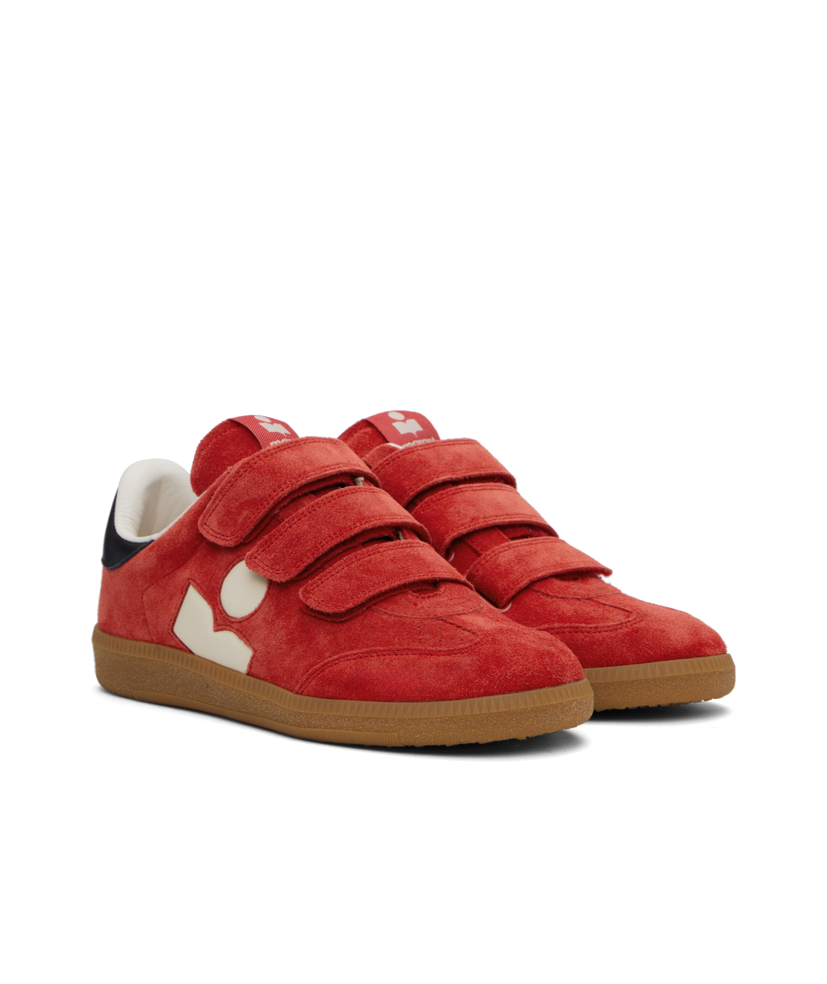 Isabel Marant Suede Sneakers With Rubber Sole And Contrast Heel Tab In Multi