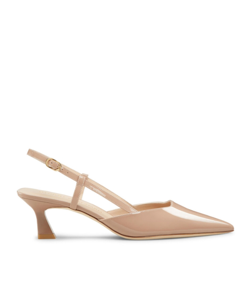 Stuart Weitzman Pointed High-heeled Sandals In Nude