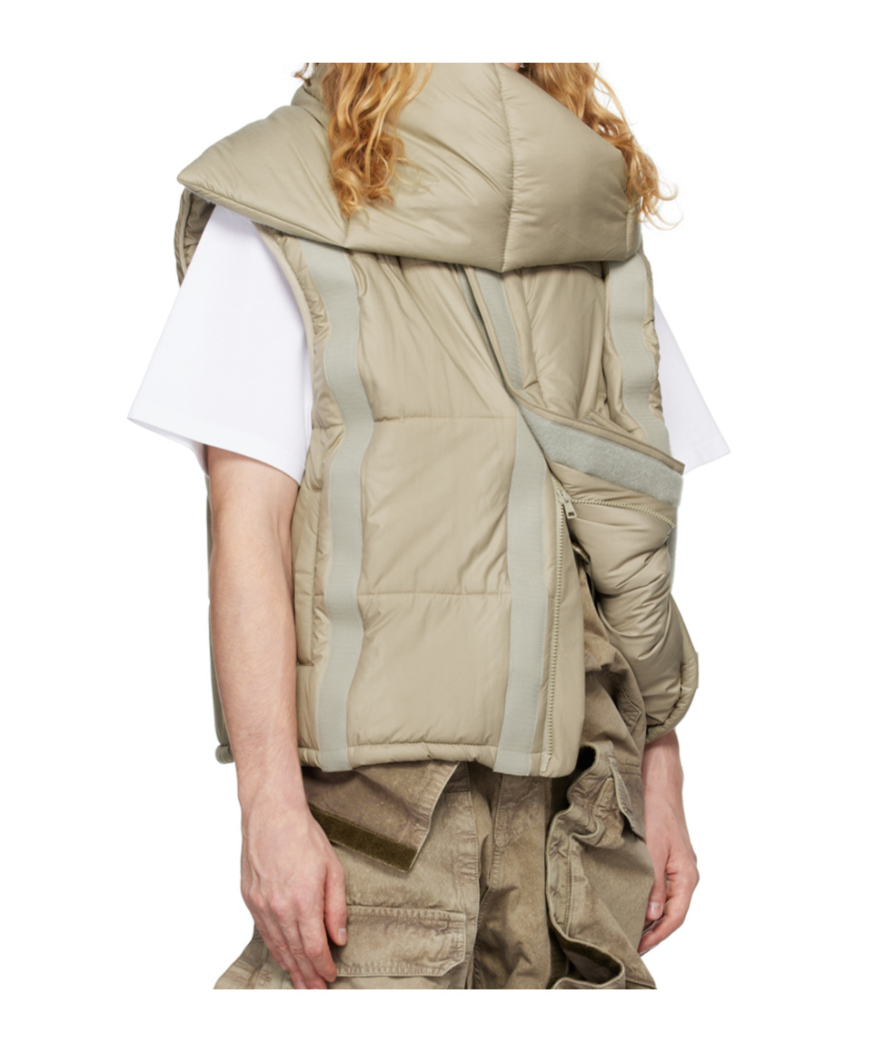 Y/project Zippered Vest In Nude