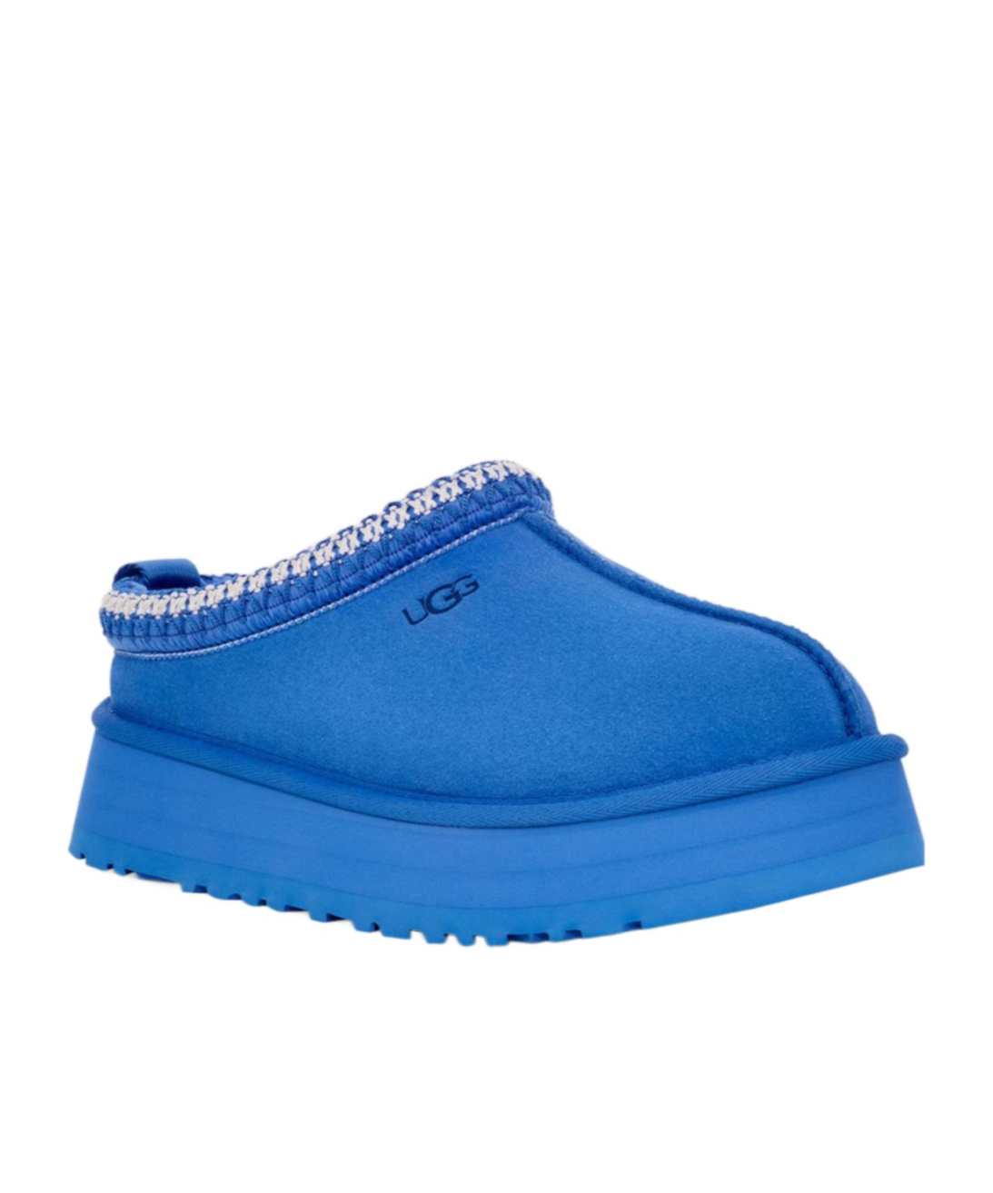 Ugg Tazz Logo Embossed Platform Slippers In Blue