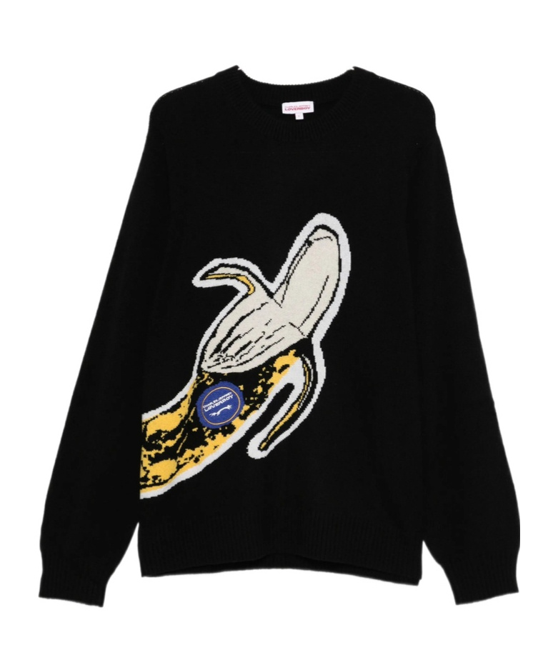 Charles Jeffrrey Loverboy Intarsia-knit Sweater In Black