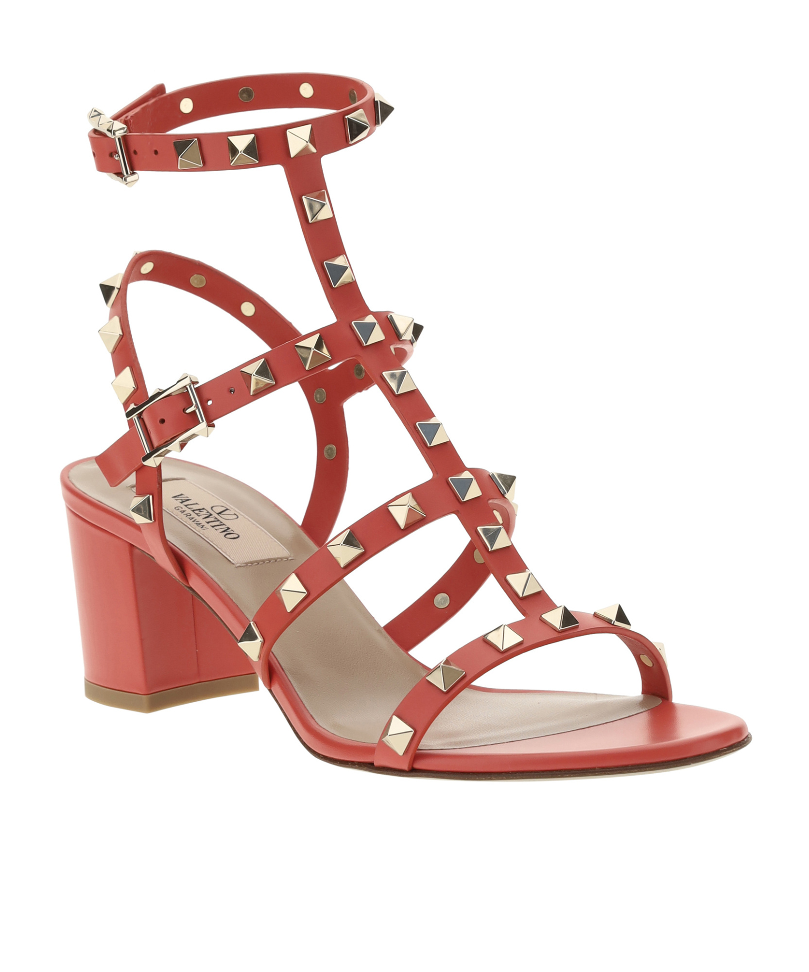 Valentino Rockstud Sandals In Multicolor
