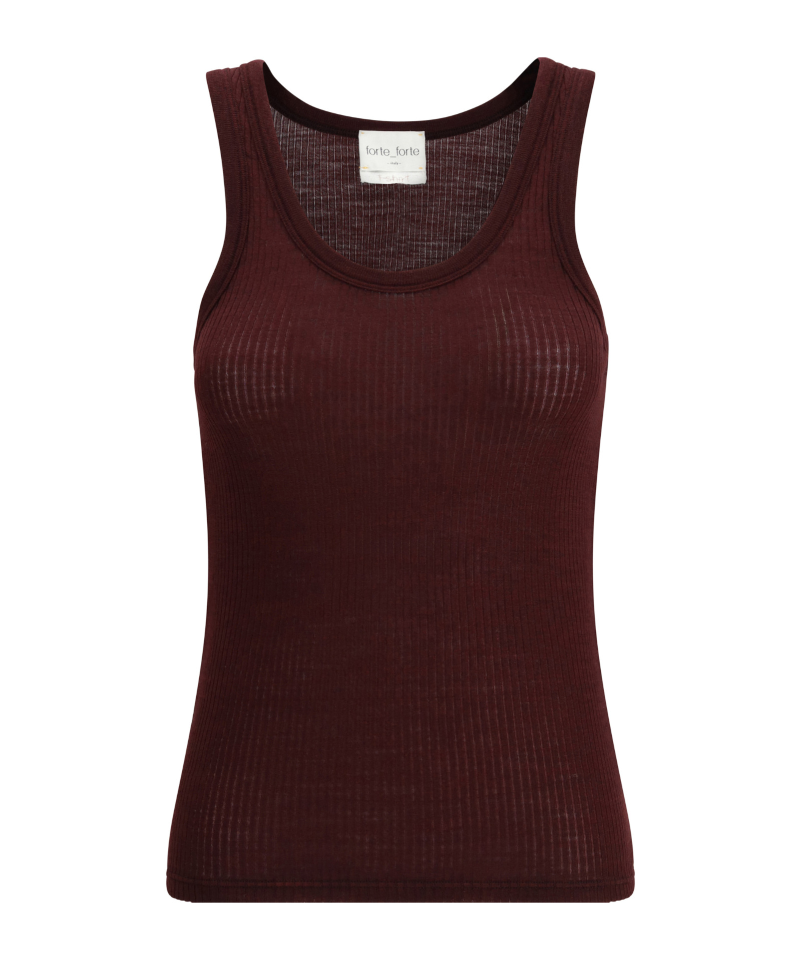 Forte Forte Halter-neck Tank Top In Wool Jersey In Brown