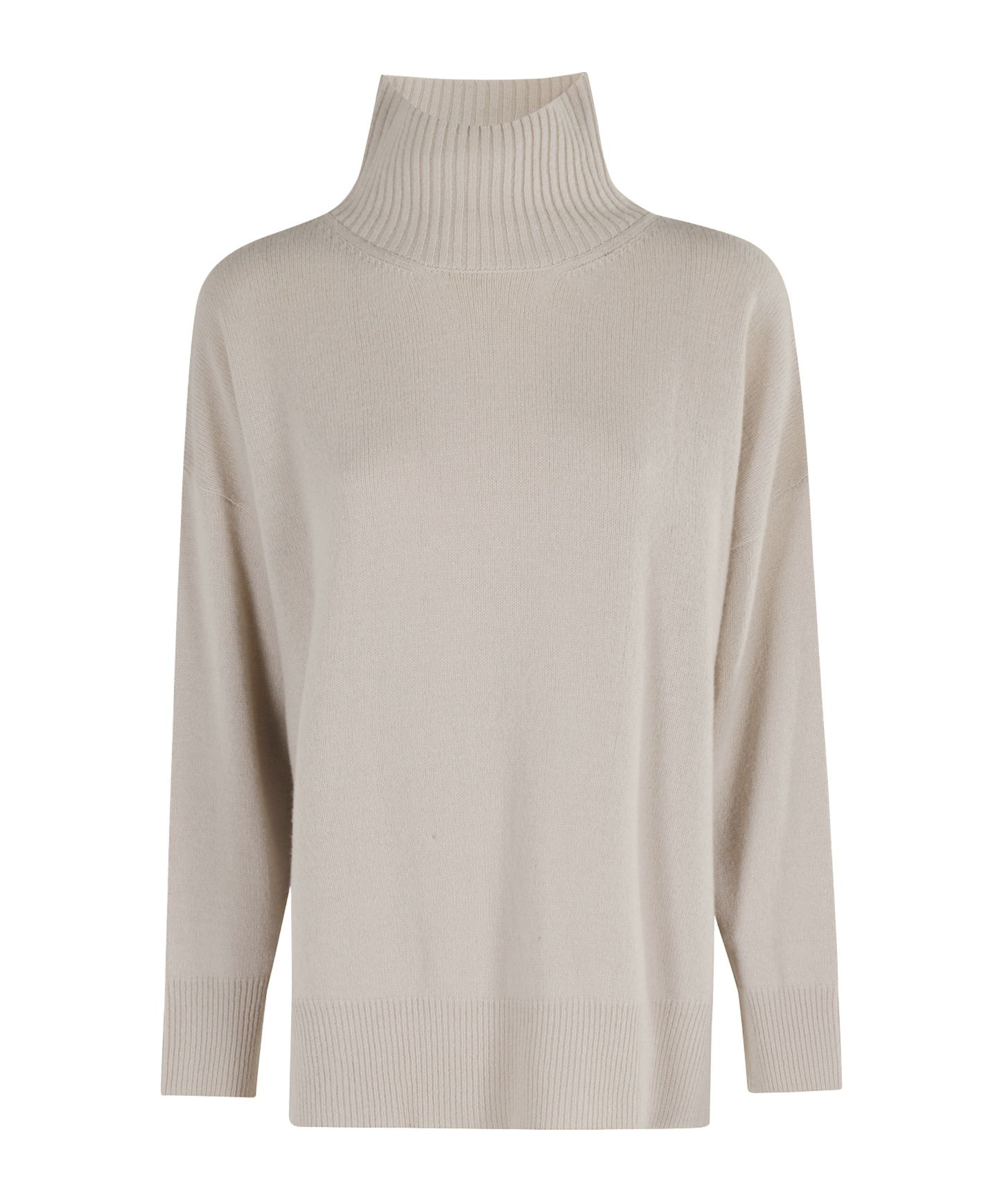 Roberto Collina Turtleneck Long Sleeve Sweater In Neutral