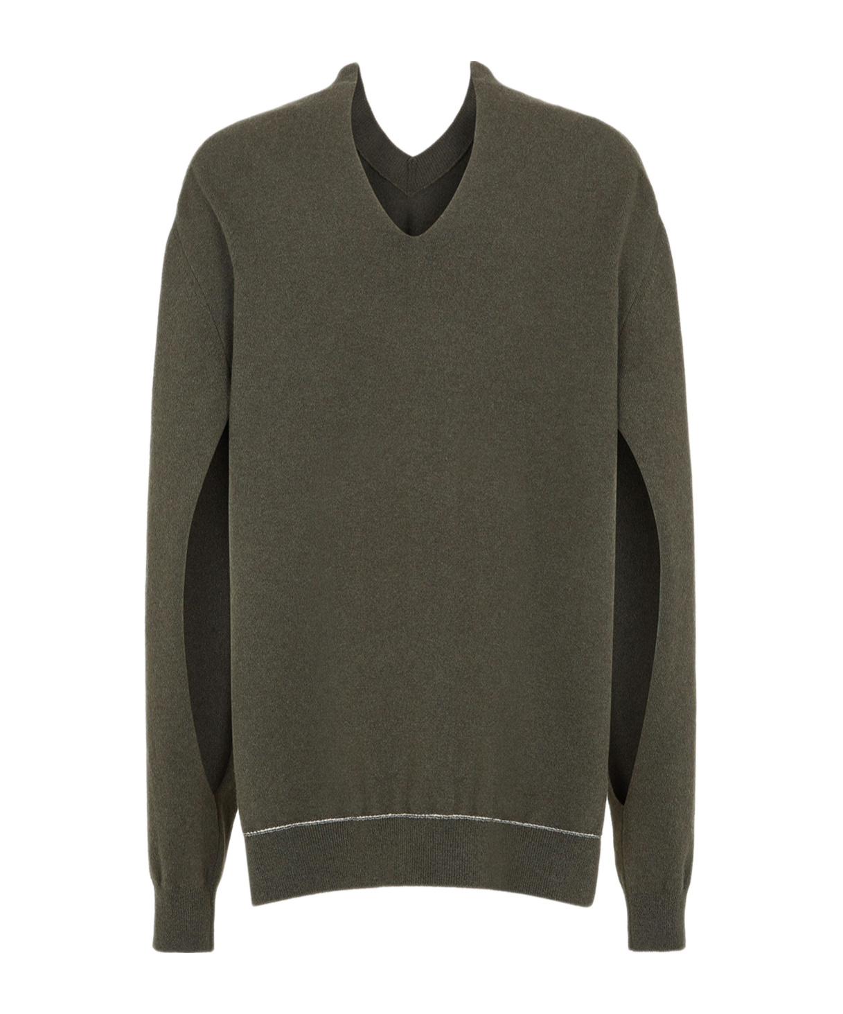 Fendi V-neck Sweater In Black