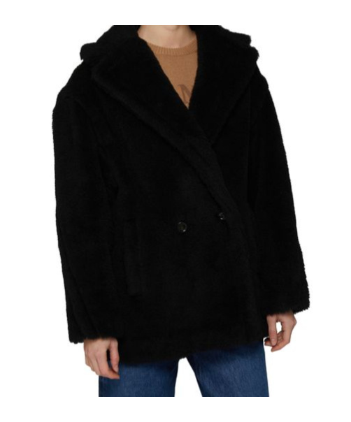 Shop Max Mara Long-sleeved Coat In Black