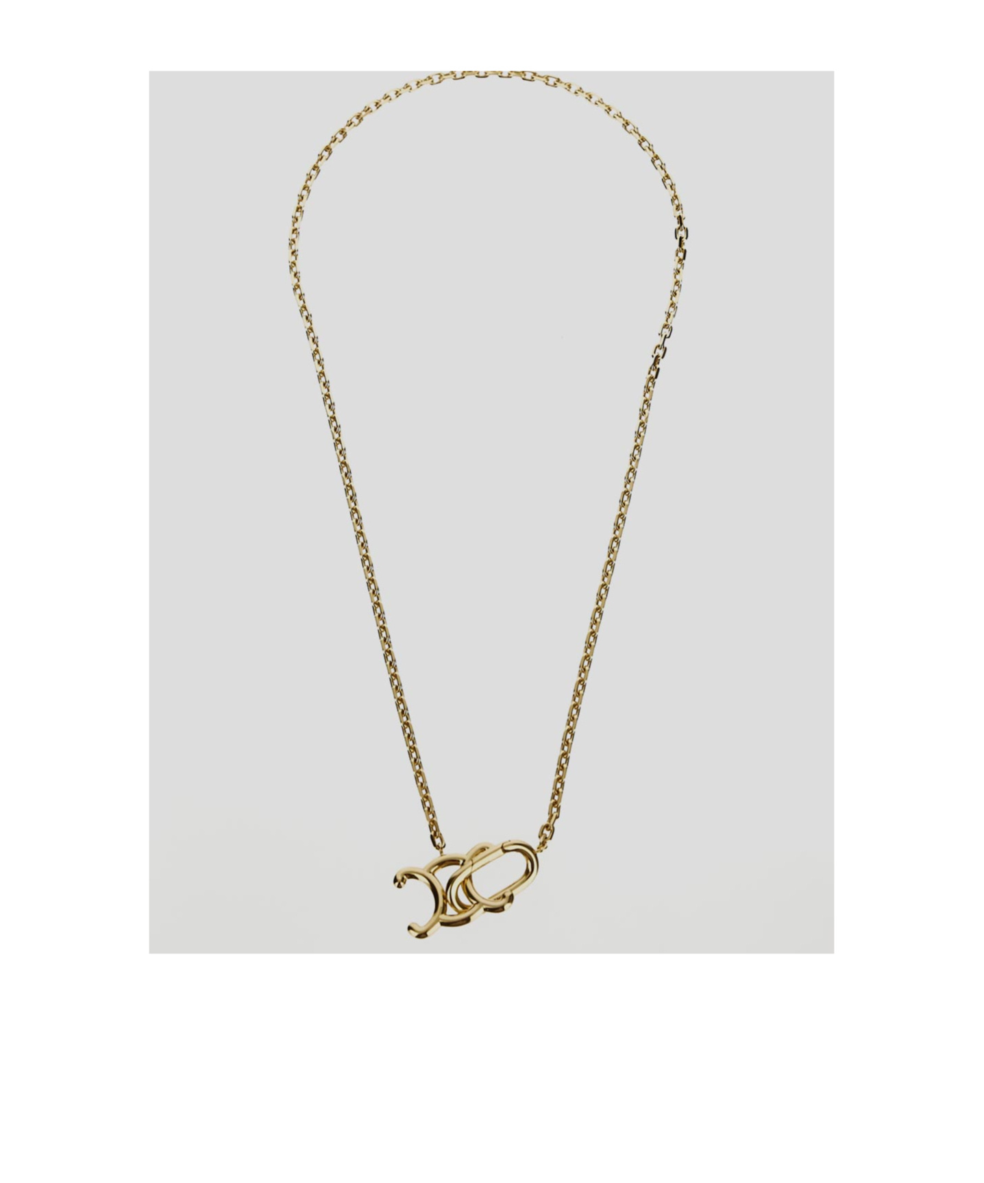 Celine Pendant Necklace In Yellow
