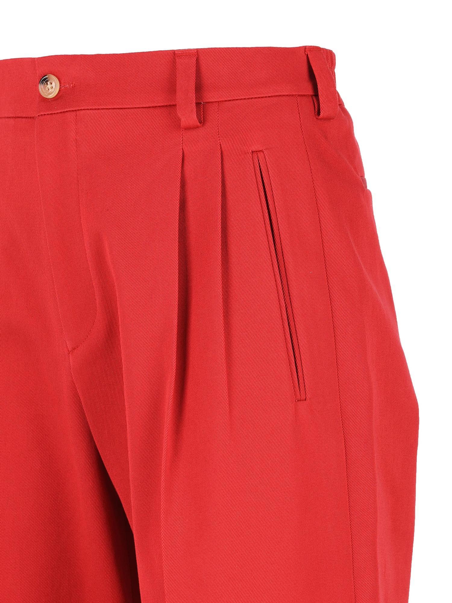 Valentino Belt Loops Slacks In Red