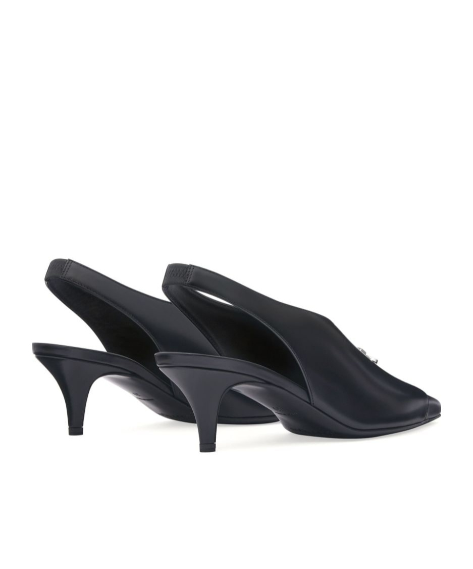 Shop Courrèges High-heeled Sandals In Black
