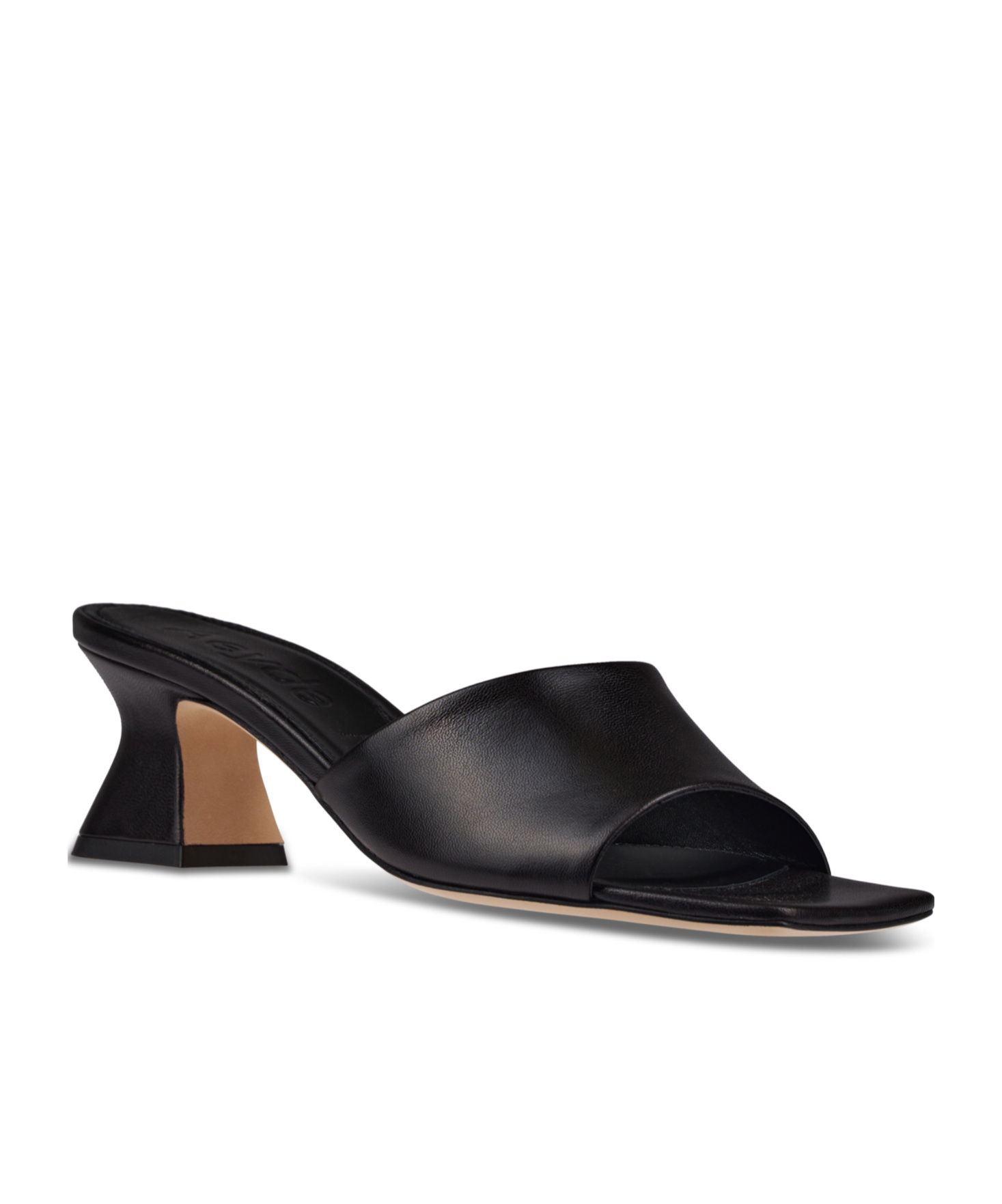 Aeyde Square Toe High Heel Sandals In Black