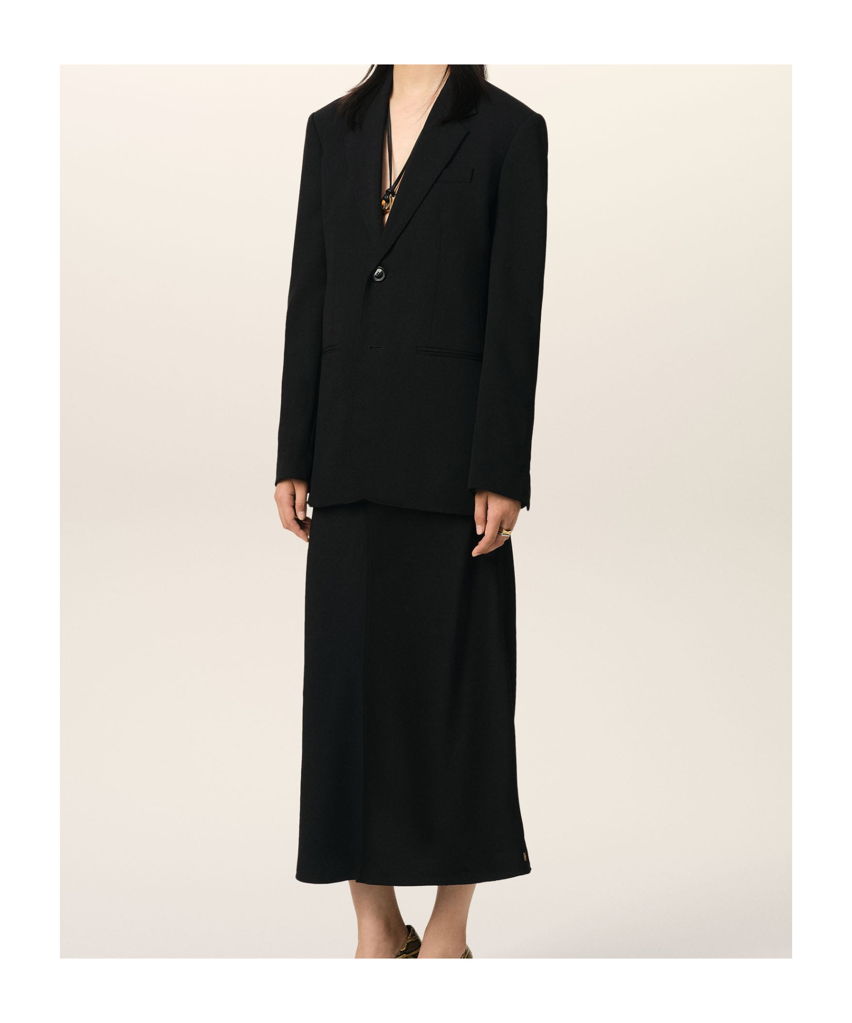 Ami Alexandre Mattiussi Long-sleeved Suit Coat In Black