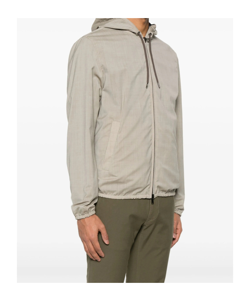 Herno Reversible Hooded Jacket In Nude
