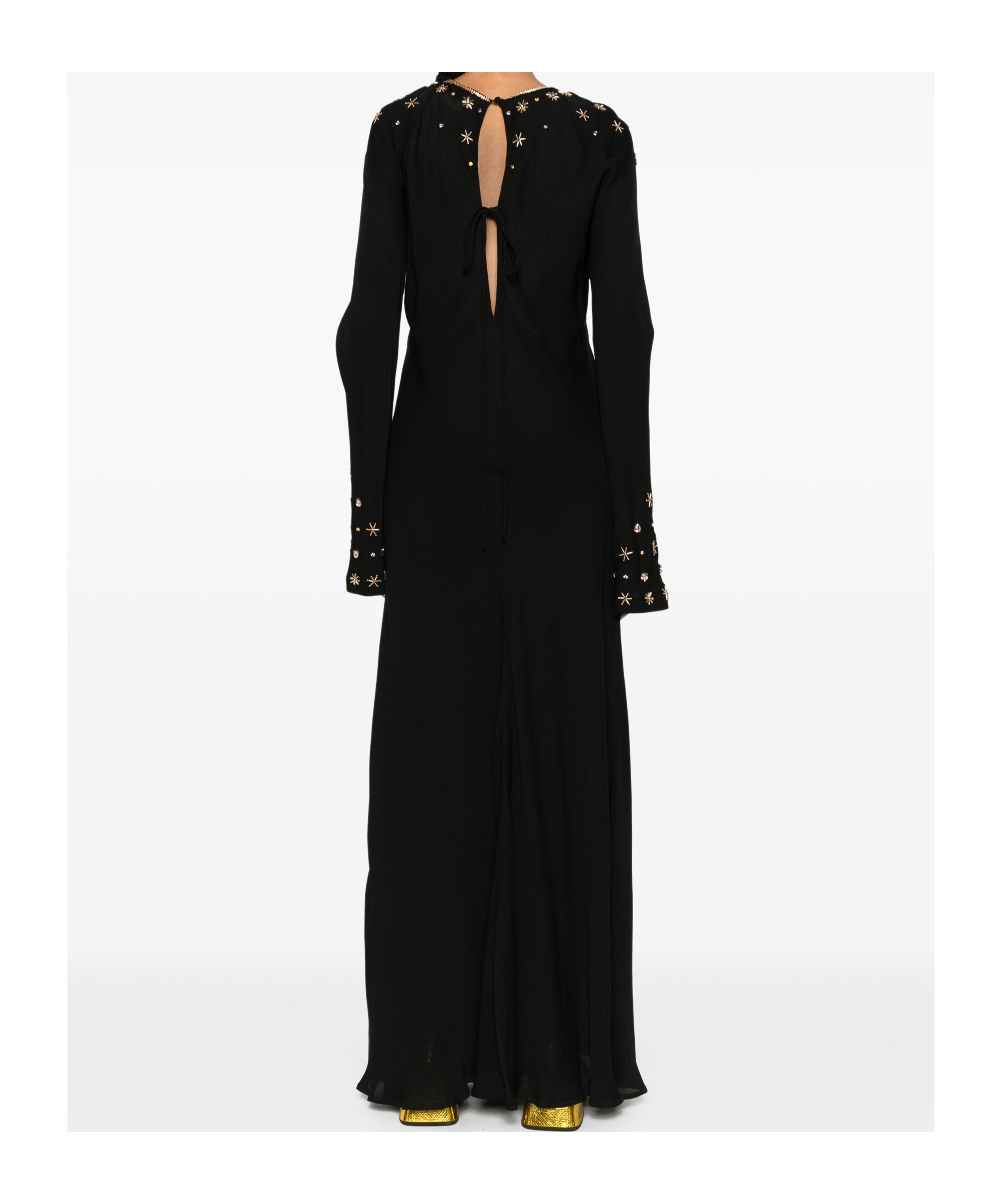 Forte Forte Forte_forte "the Stars Of Bali" Embroidery Georgette Dress Clothing