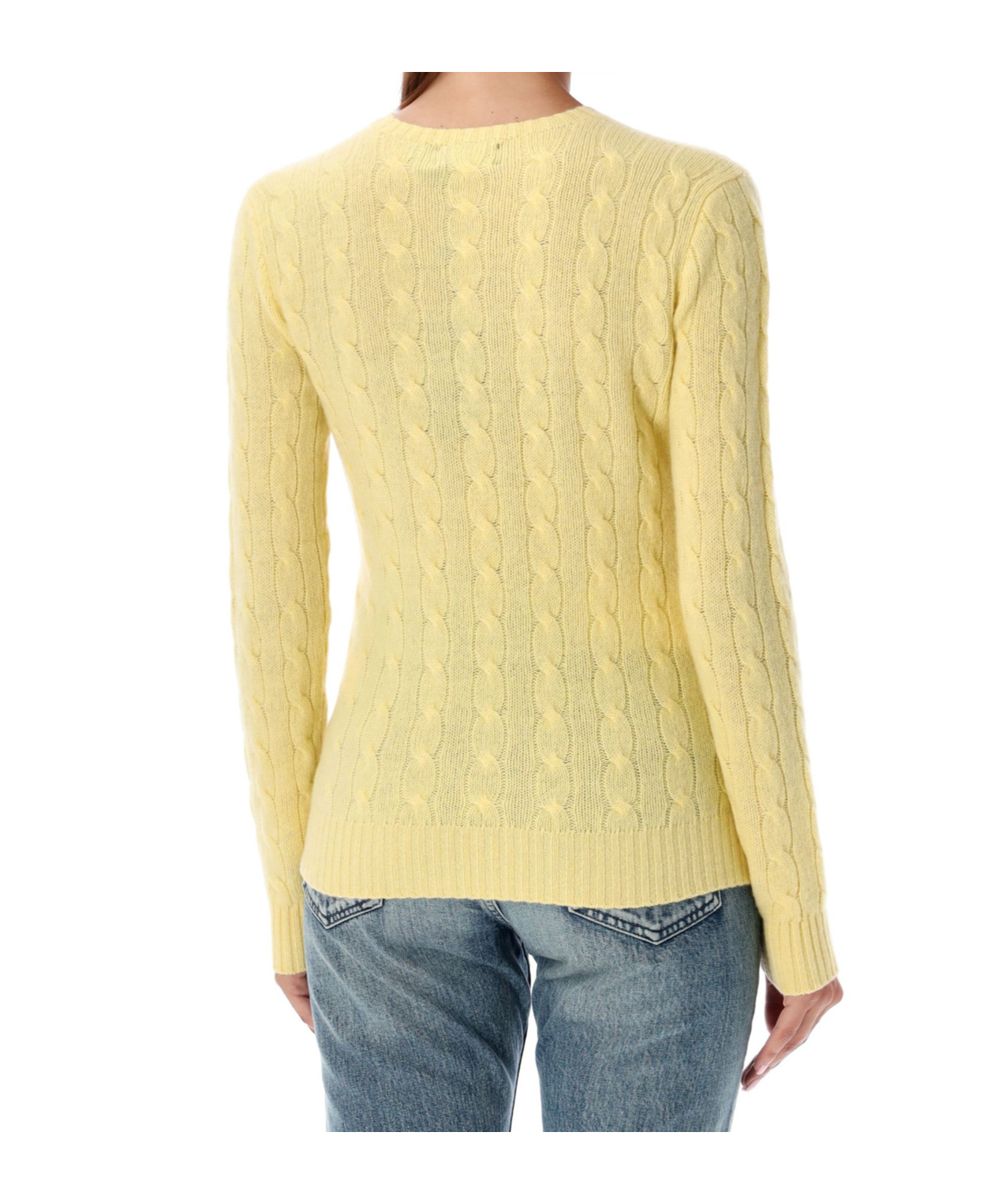 Polo Ralph Lauren Julianna Cable Knit Sweater In Nude