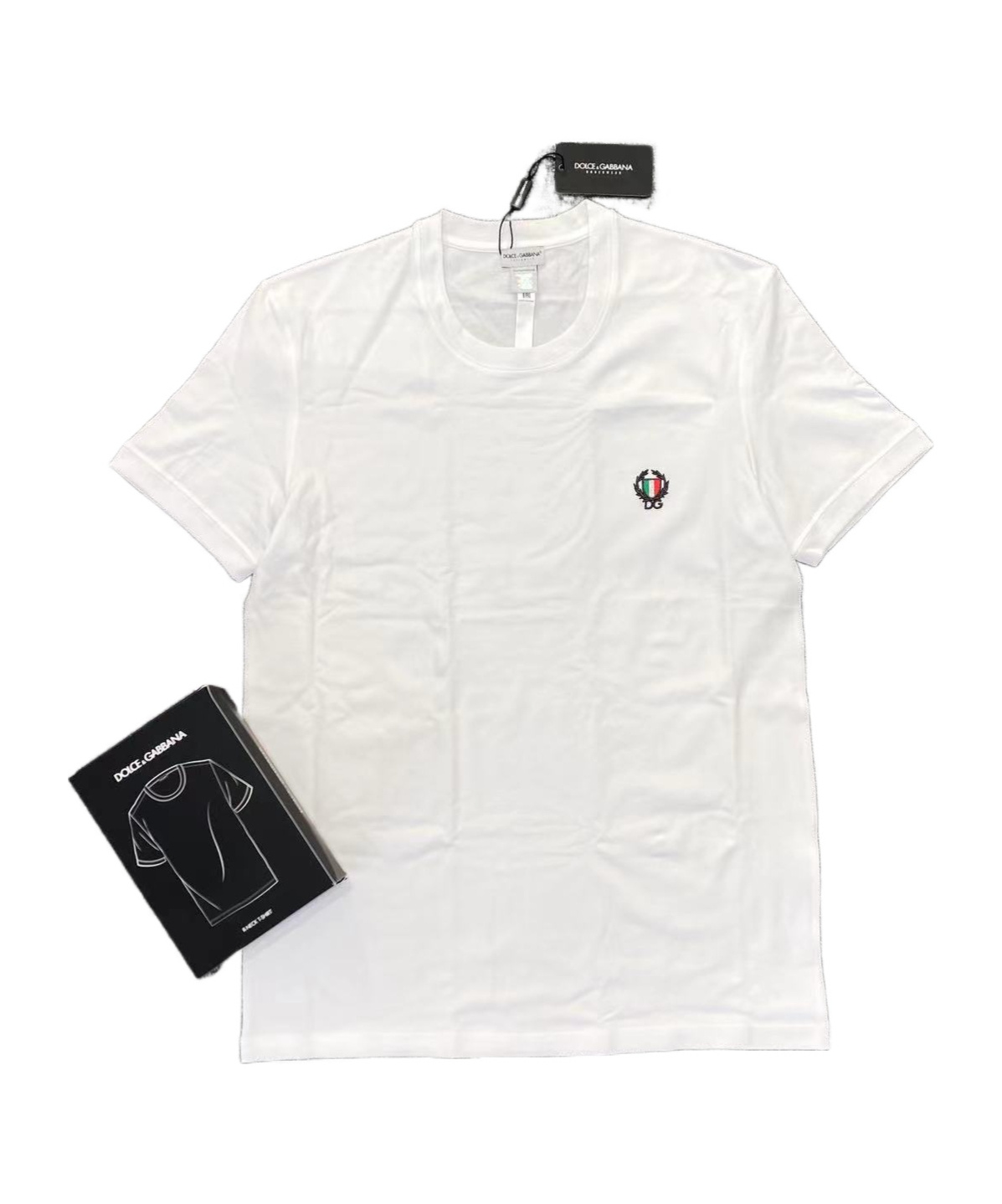 Dolce & Gabbana Logo-embroidered Short-sleeved T-shirt In White