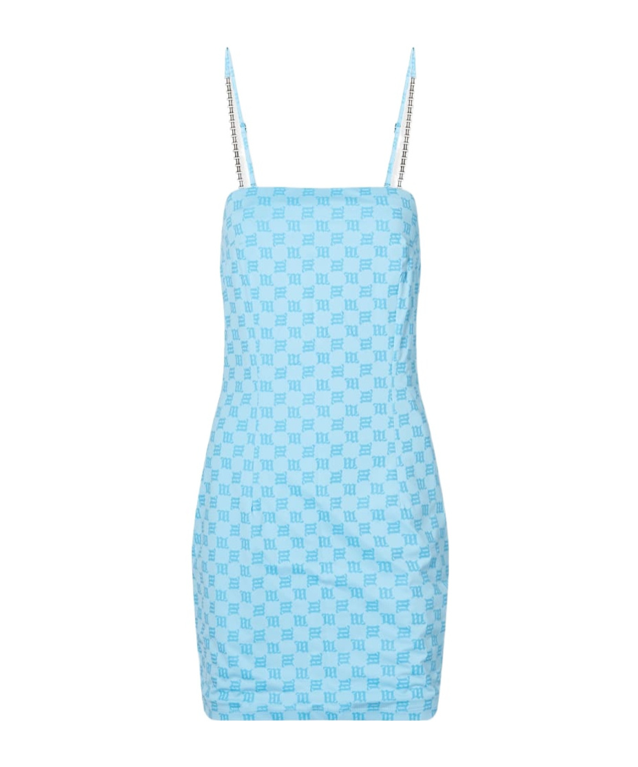 Misbhv Ssense Exclusive Blue Monogram Minidress In Blue
