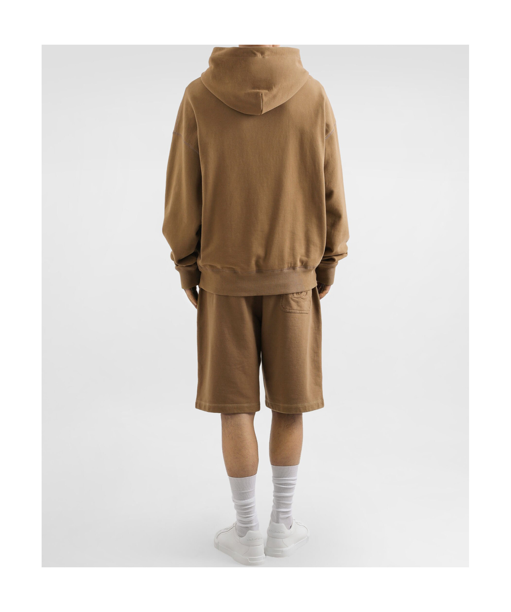 Dolce & Gabbana Cotton Jogging Shorts In Brown