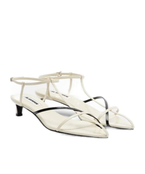 Jil Sander Leather Sandals In Neutral