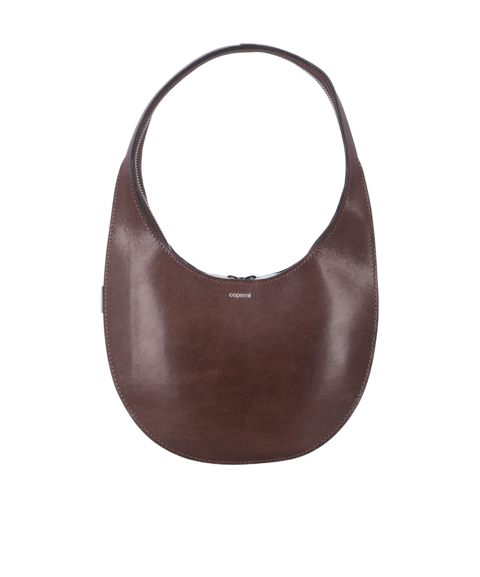 Coperni Small Curved Shoulder Bag Top Handle In Brown