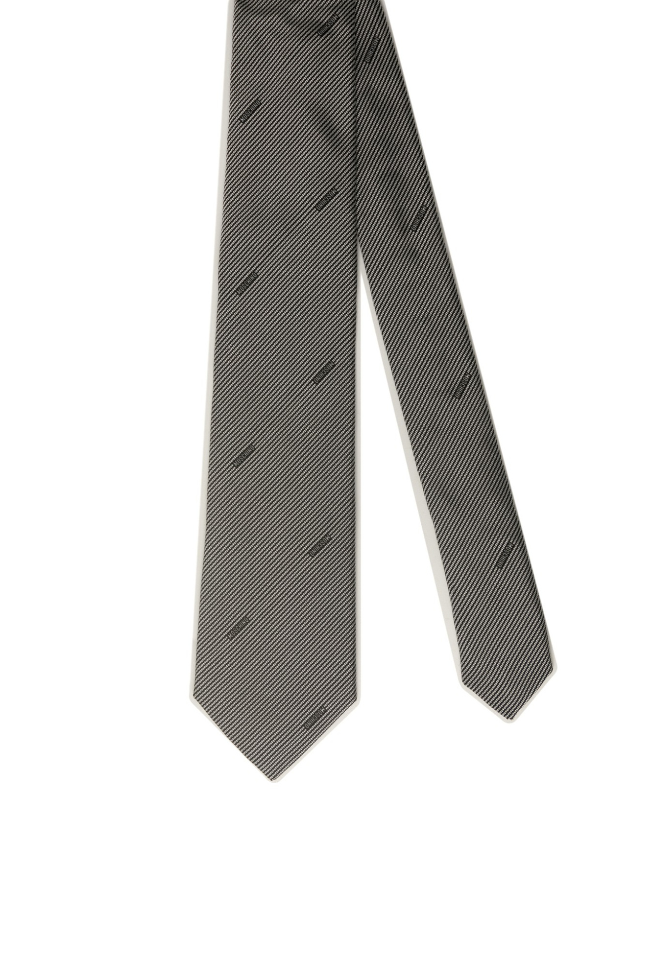 Moschino Stripe Pattern Tie In Gray