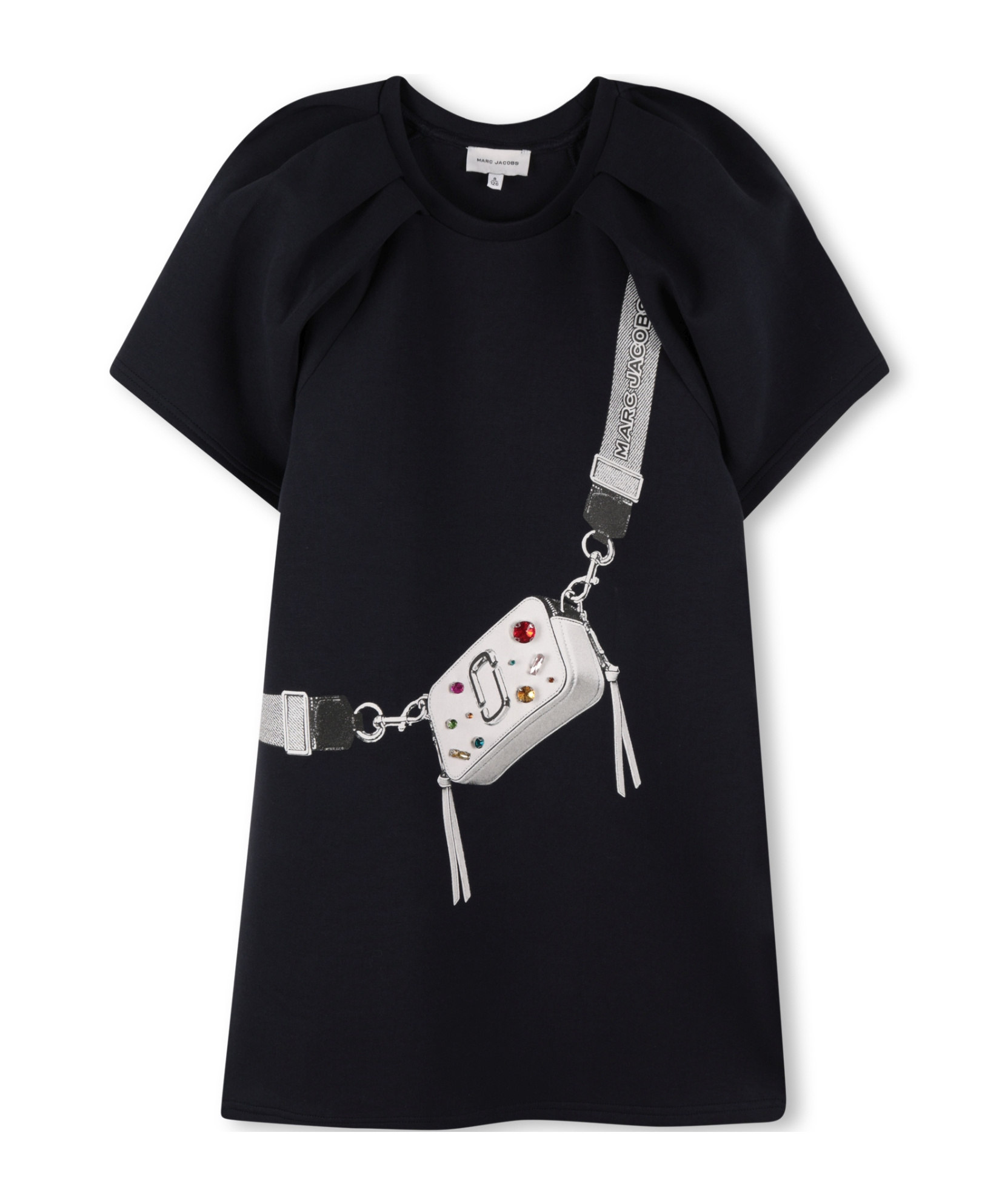 Marc Jacobs Dress With Short Sleeves And A Crew Neck In Black