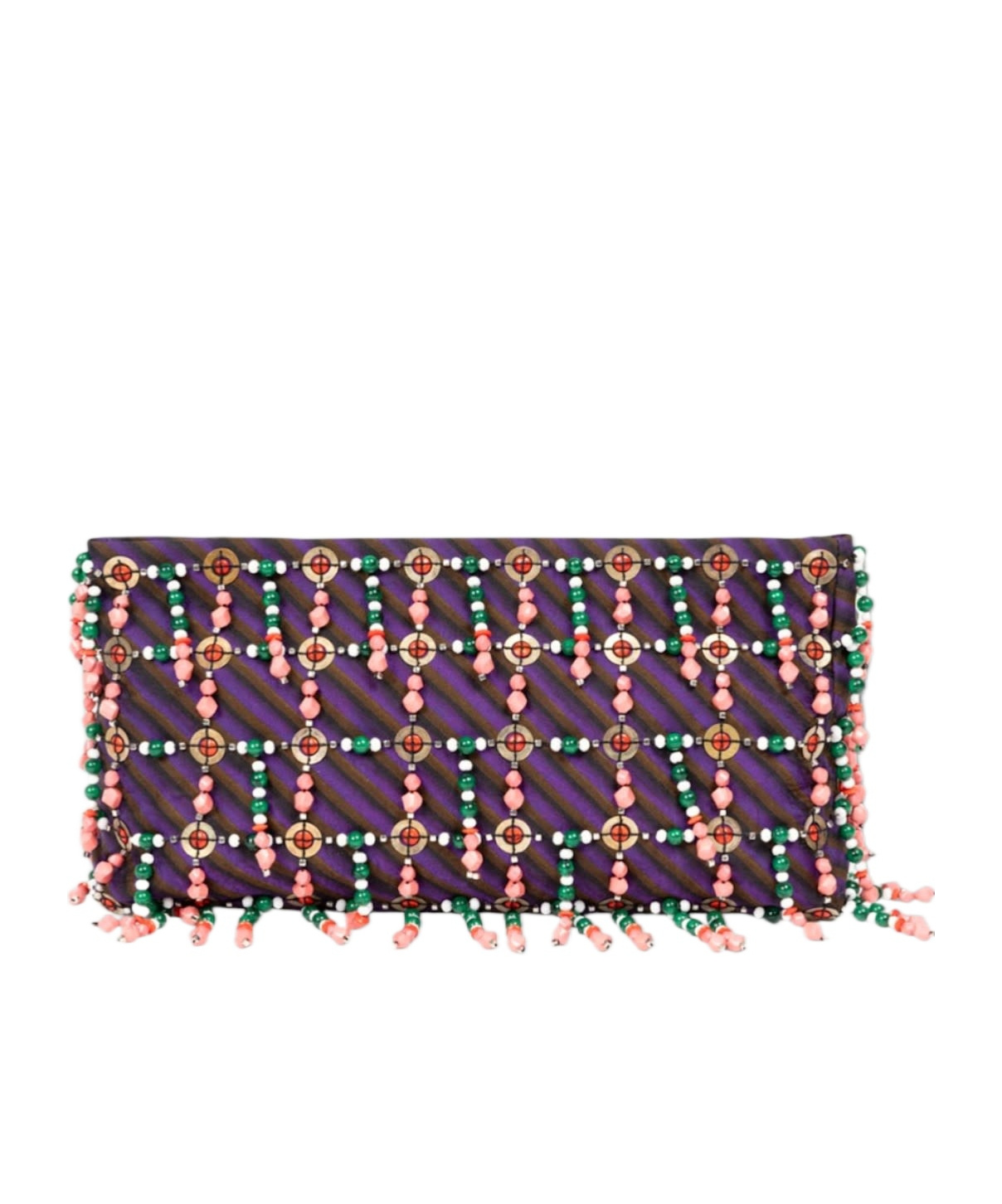 Dries Van Noten Beaded Clutch In Multi
