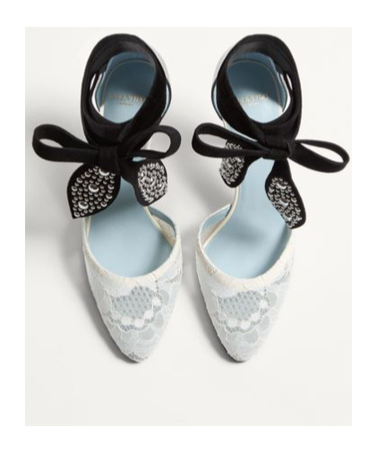 Shop Valentino 85mm Leather Pumps In Ivory/nude/black