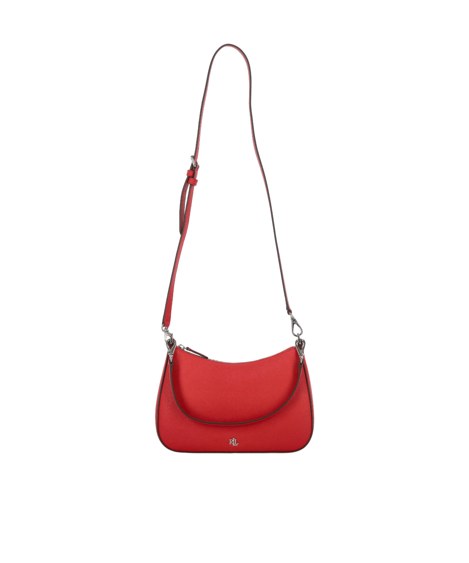 Ralph Lauren Danni Medium Logo-detail Shoulder Bag In Red