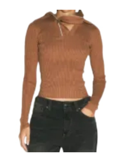 Y/project Pinched Shoulder Rib Sweater In Brown