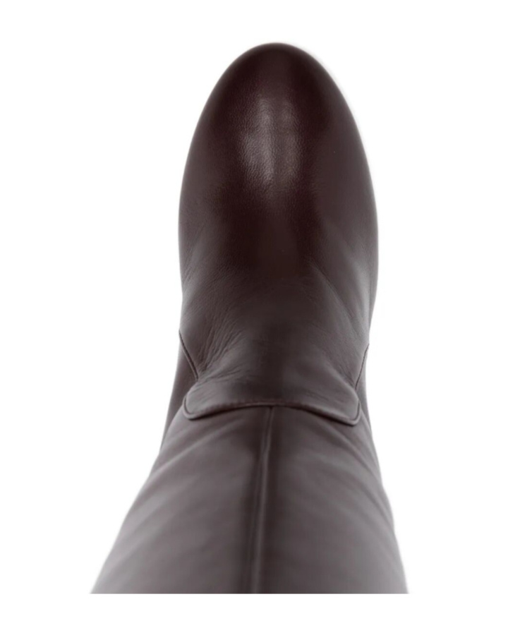 Stuart Weitzman Babette Tubo 85 Leather Over-the-knee Boots In Brown