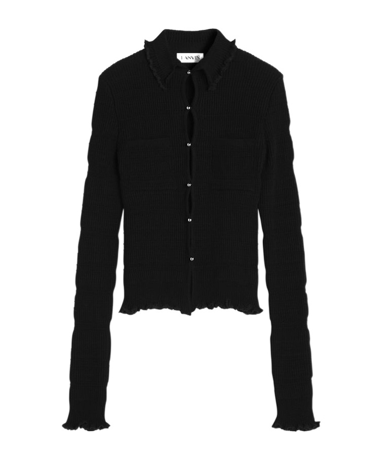 Lanvin Cotton Cardigan In Black