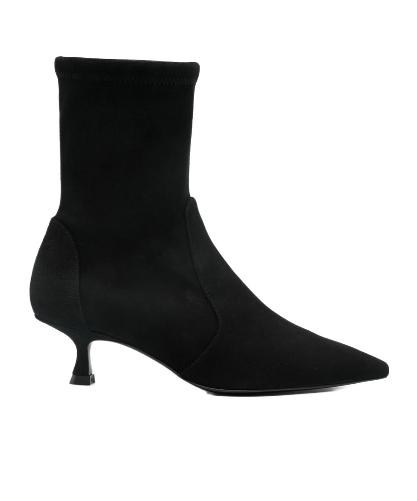 Stuart Weitzman Naomi Stretch Suede Ankle Booties