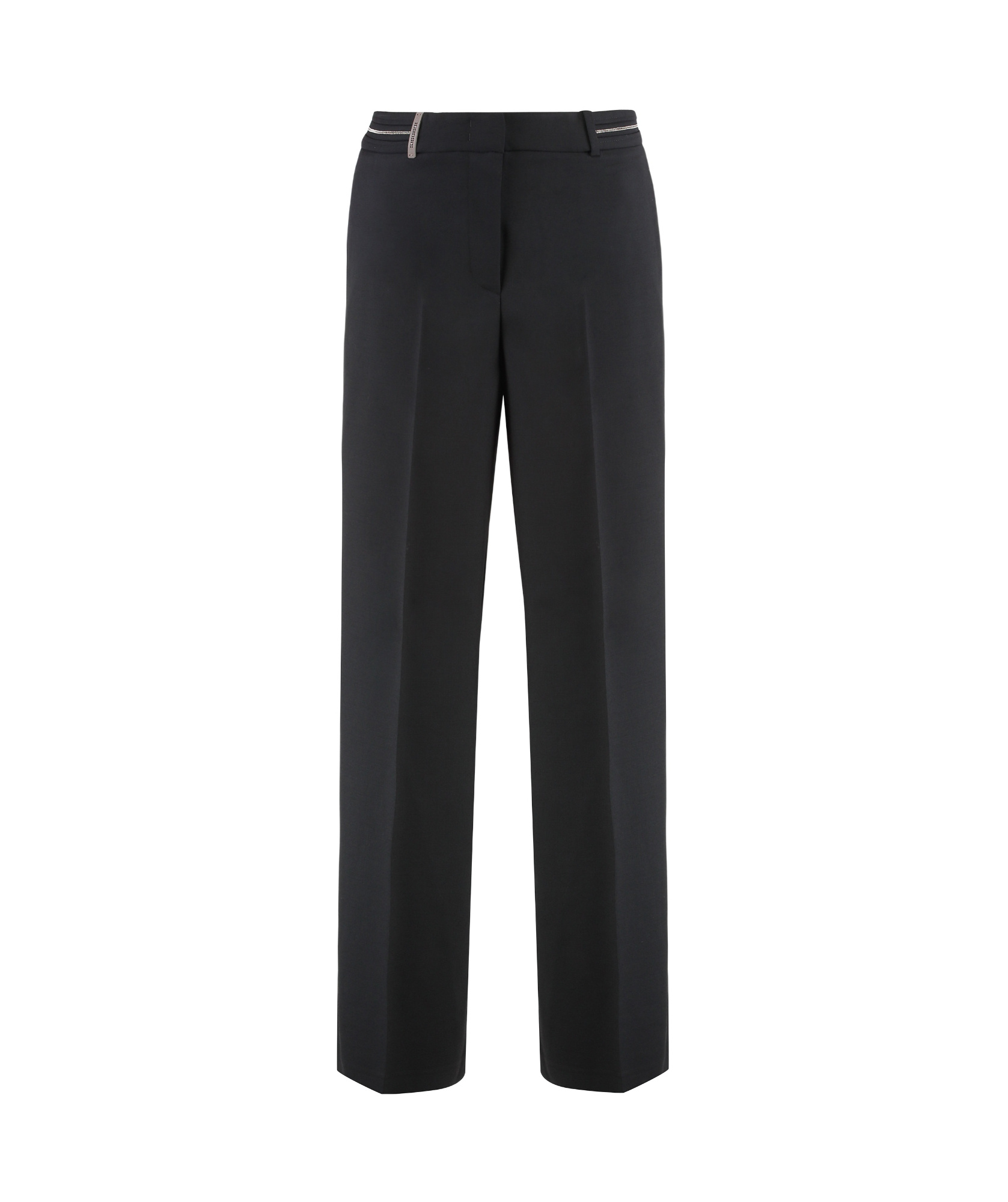 Peserico Straight-leg Casual Pants In Black