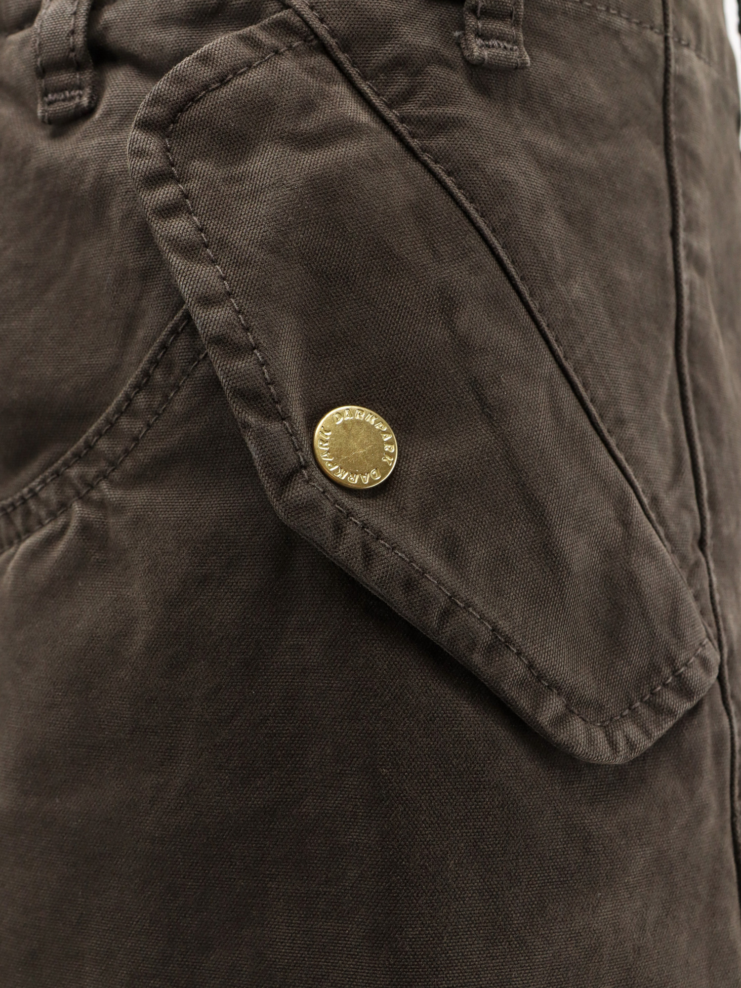Darkpark Canvas Bow Cargo Pants In Brown