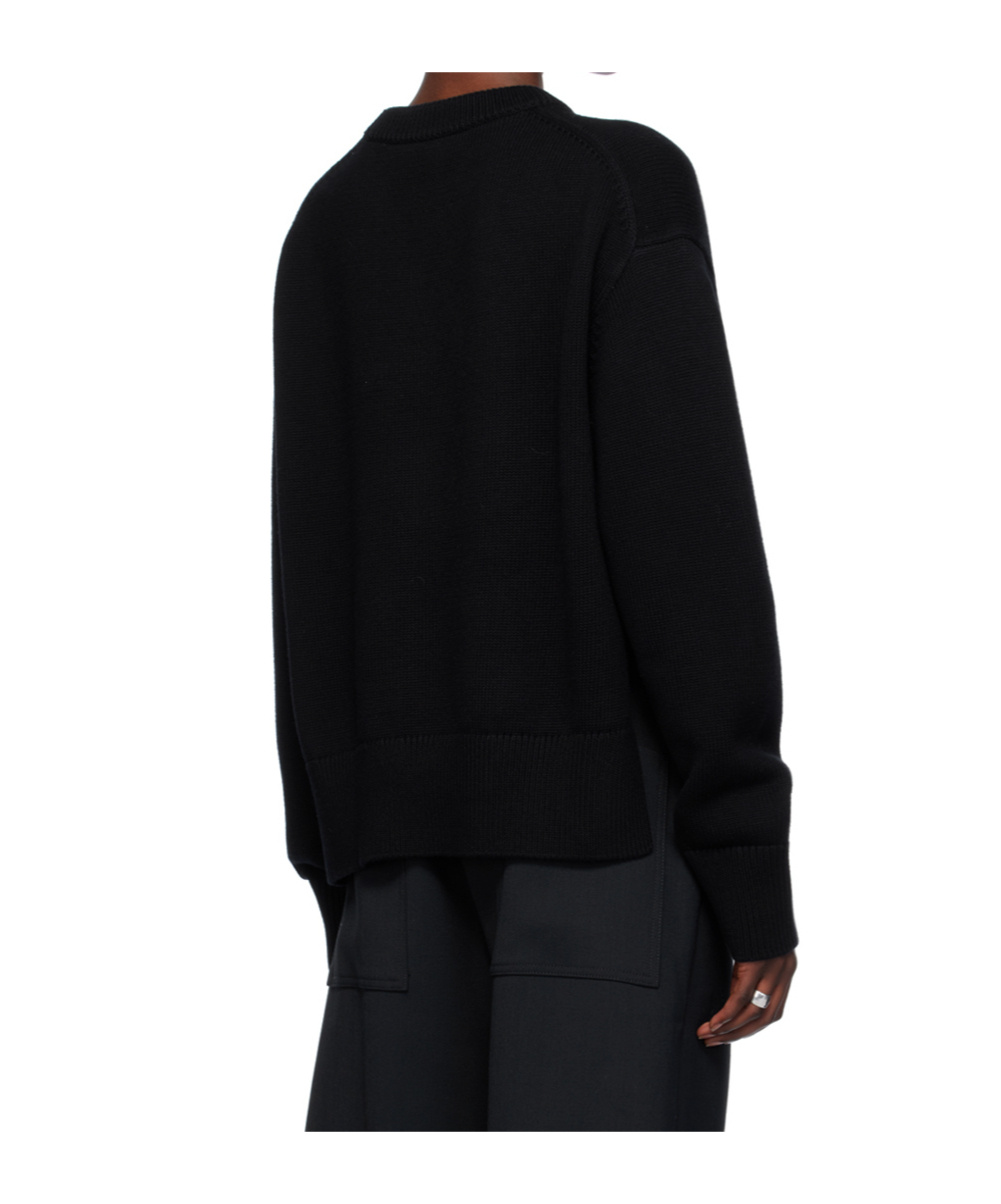 Studio Nicholson Hima Fisherman's-knit Jumper In Black