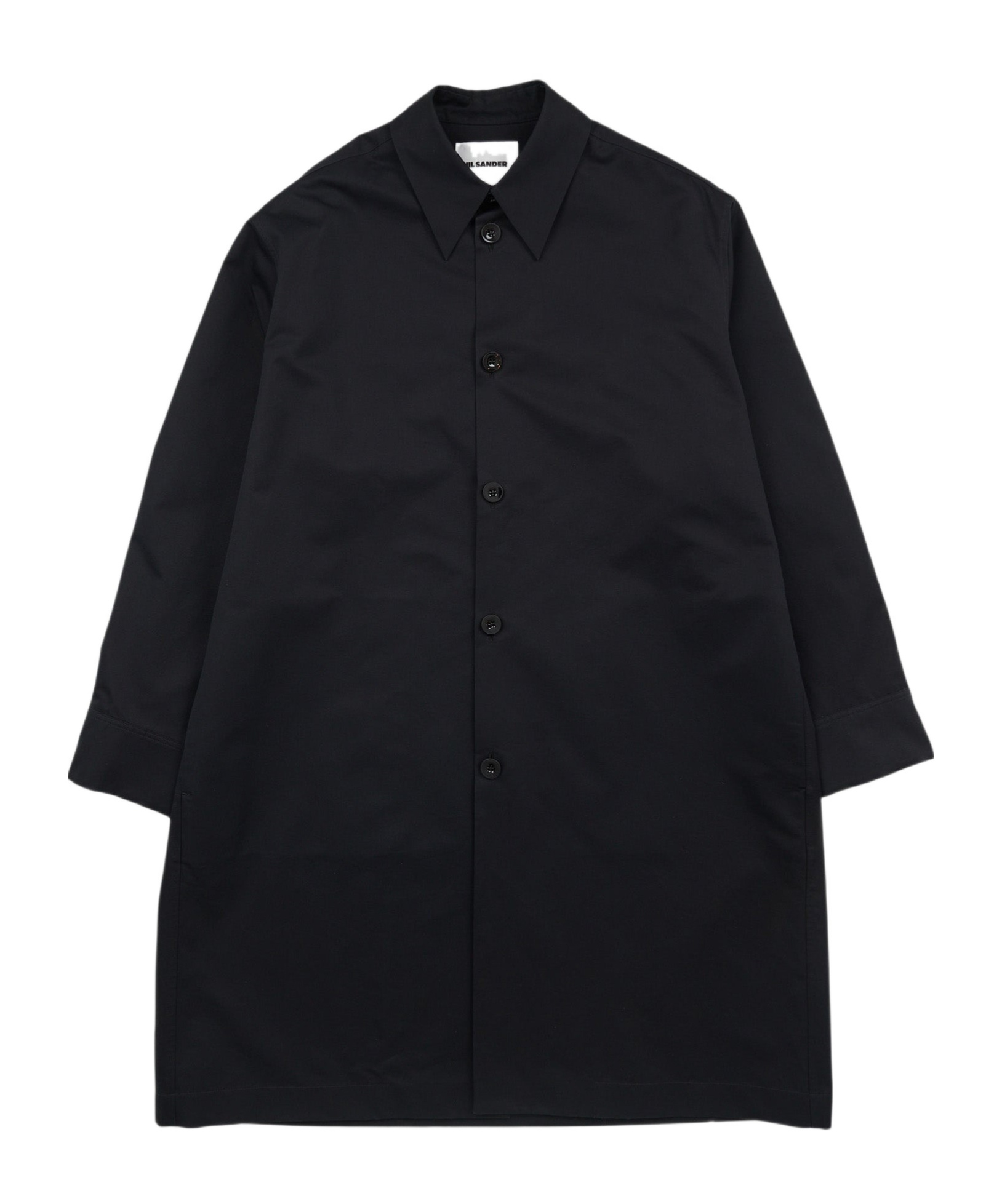 Jil Sander Long Sleeve Coat In Black
