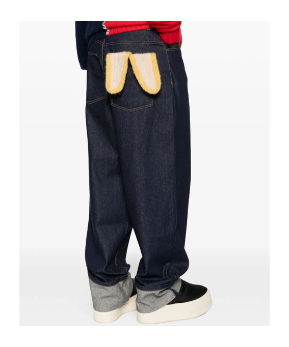 Charles Jeffrrey Loverboy Cuffed Jeans In Blue