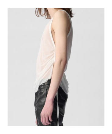 Shop Ann Demeulemeester Boris Pleated Short Vest In Natural White