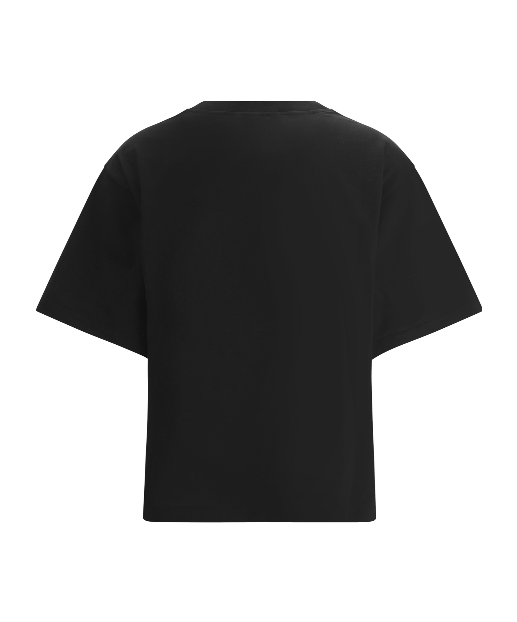 Dolce & Gabbana Black T-shirt With Logo Decorated With Crystals On The Front In Black